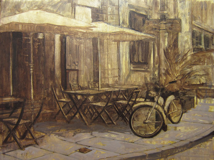 Oil painting demo of the Jewish Quarter in Krakow, Poland by Bryan Whitehead