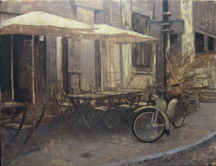 Oil painting demo of the Jewish Quarter in Krakow, Poland by Bryan Whitehead