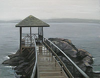 [painting: Oakland House Gazebo]